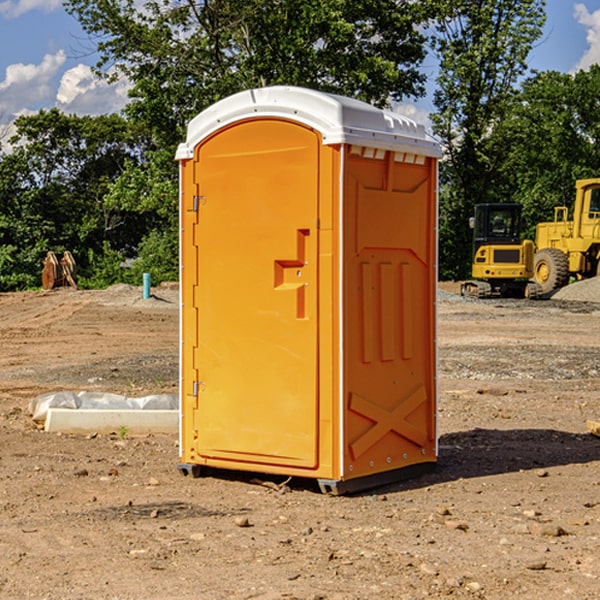 can i customize the exterior of the porta potties with my event logo or branding in Dimmitt